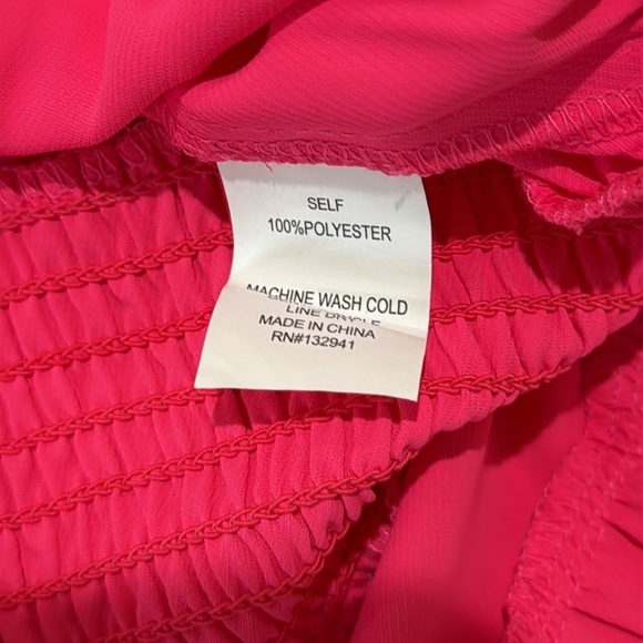 Amanda Uprichard Mckinley Barbie Pink One Shoulder Ruffle Tiered Dress Small - Picture 12 of 12